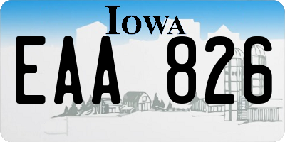 IA license plate EAA826