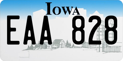 IA license plate EAA828