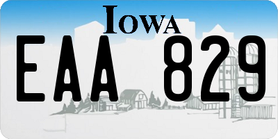 IA license plate EAA829