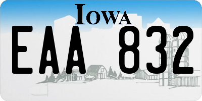 IA license plate EAA832