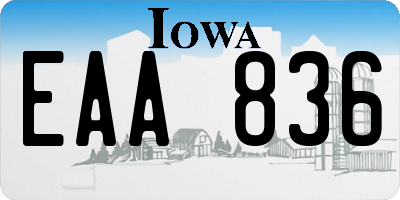 IA license plate EAA836