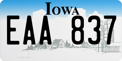 IA license plate EAA837