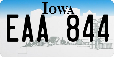 IA license plate EAA844