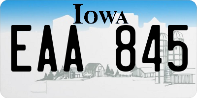 IA license plate EAA845