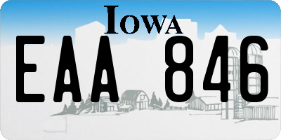 IA license plate EAA846