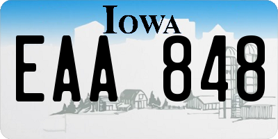 IA license plate EAA848