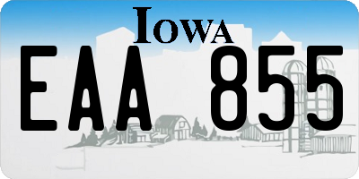 IA license plate EAA855