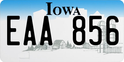 IA license plate EAA856