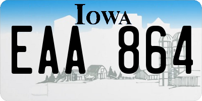 IA license plate EAA864