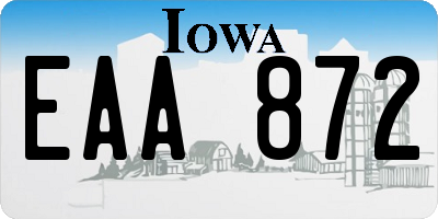 IA license plate EAA872