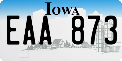 IA license plate EAA873