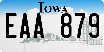 IA license plate EAA879