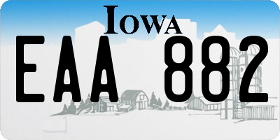 IA license plate EAA882