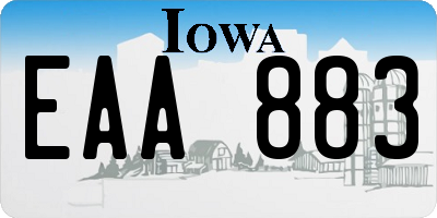 IA license plate EAA883