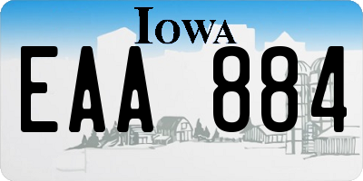 IA license plate EAA884