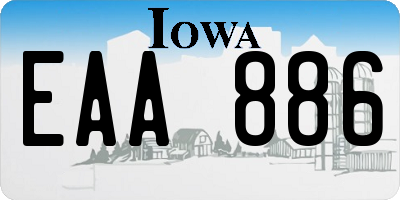 IA license plate EAA886