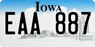 IA license plate EAA887