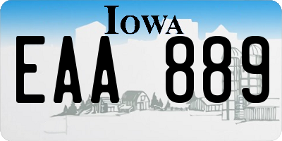 IA license plate EAA889