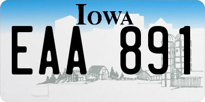 IA license plate EAA891