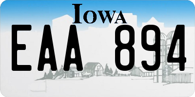 IA license plate EAA894