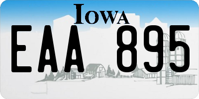 IA license plate EAA895