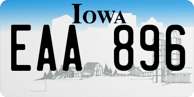 IA license plate EAA896