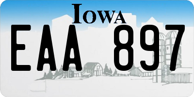 IA license plate EAA897