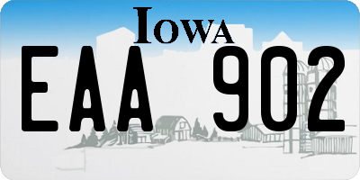 IA license plate EAA902