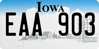 IA license plate EAA903