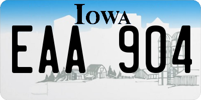 IA license plate EAA904