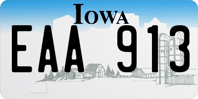 IA license plate EAA913