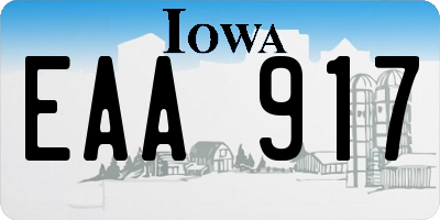 IA license plate EAA917