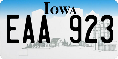 IA license plate EAA923