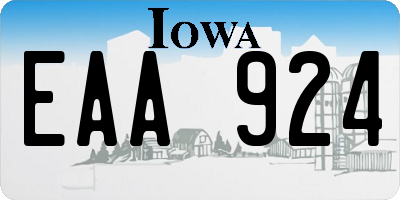 IA license plate EAA924