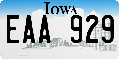 IA license plate EAA929