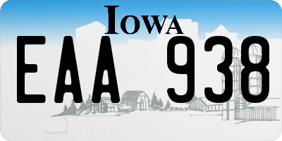 IA license plate EAA938