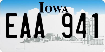 IA license plate EAA941