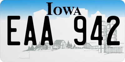 IA license plate EAA942