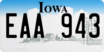 IA license plate EAA943