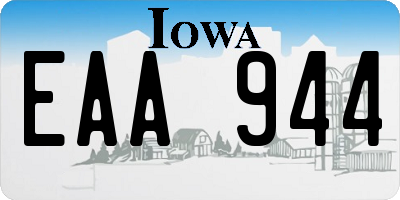 IA license plate EAA944