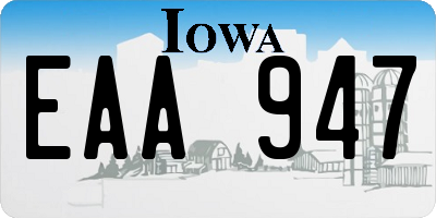 IA license plate EAA947