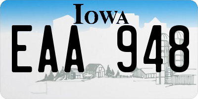 IA license plate EAA948