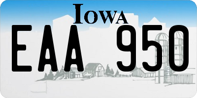 IA license plate EAA950