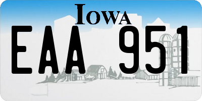 IA license plate EAA951