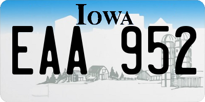 IA license plate EAA952