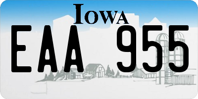 IA license plate EAA955