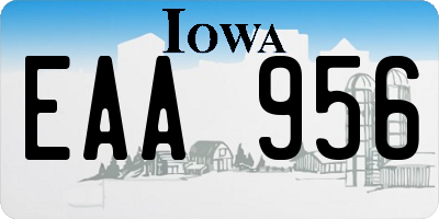 IA license plate EAA956