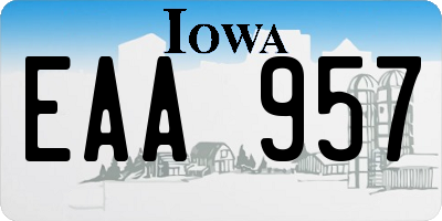 IA license plate EAA957