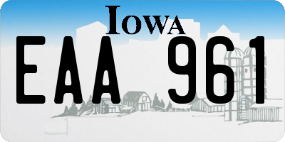 IA license plate EAA961