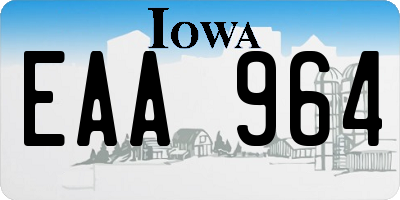 IA license plate EAA964